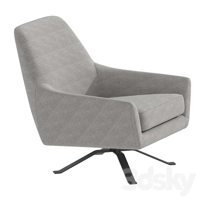 MKT Filmore Swivel Chair Charcoal 3ds Max