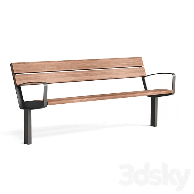 Mmcite Intervera LVR156 LVR157 outdoor park benches 3ds Max