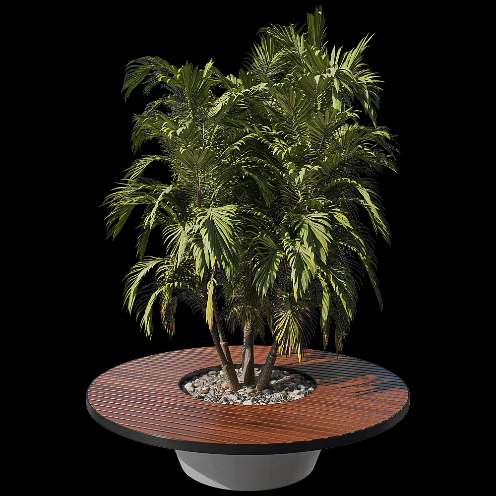 mmcité – Seating element with opening for plants CONICS 3ds Max
