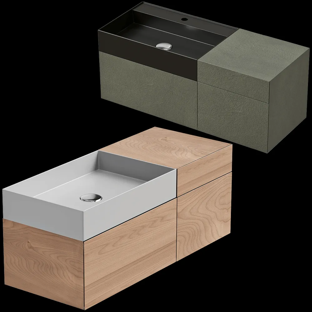 Moab80 – Cabinet with washbasin LES10S 3ds Max