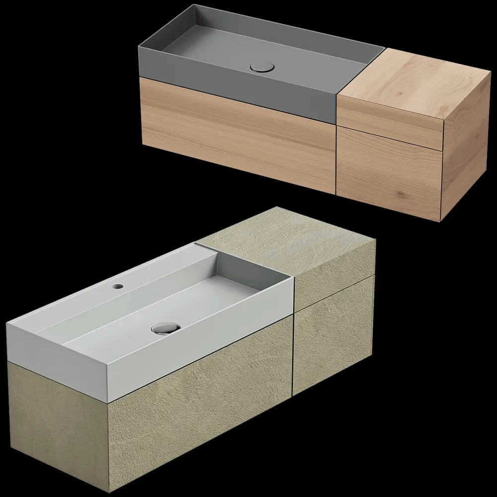 Moab80 – Cabinet with washbasin LES12S 3ds Max