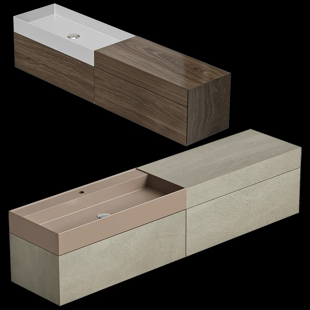 Moab80 – Cabinet with washbasin LES16S 3ds Max