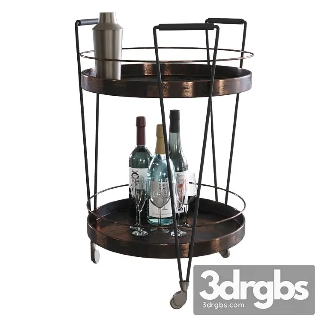 Mobile bar table crossroads with filling 2 3dsmax Download