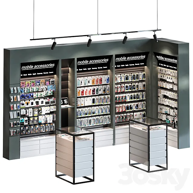 Mobile store accessories 3ds Max