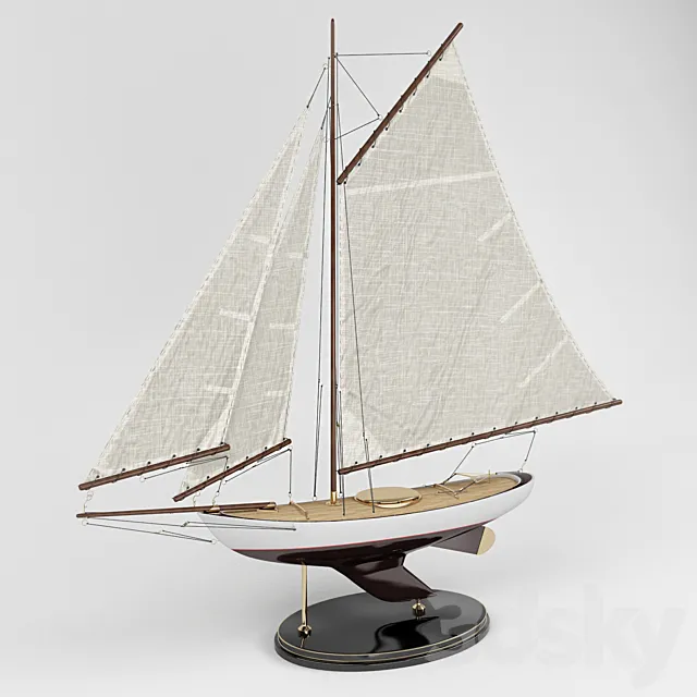 Model of the yacht 3DS Max Model