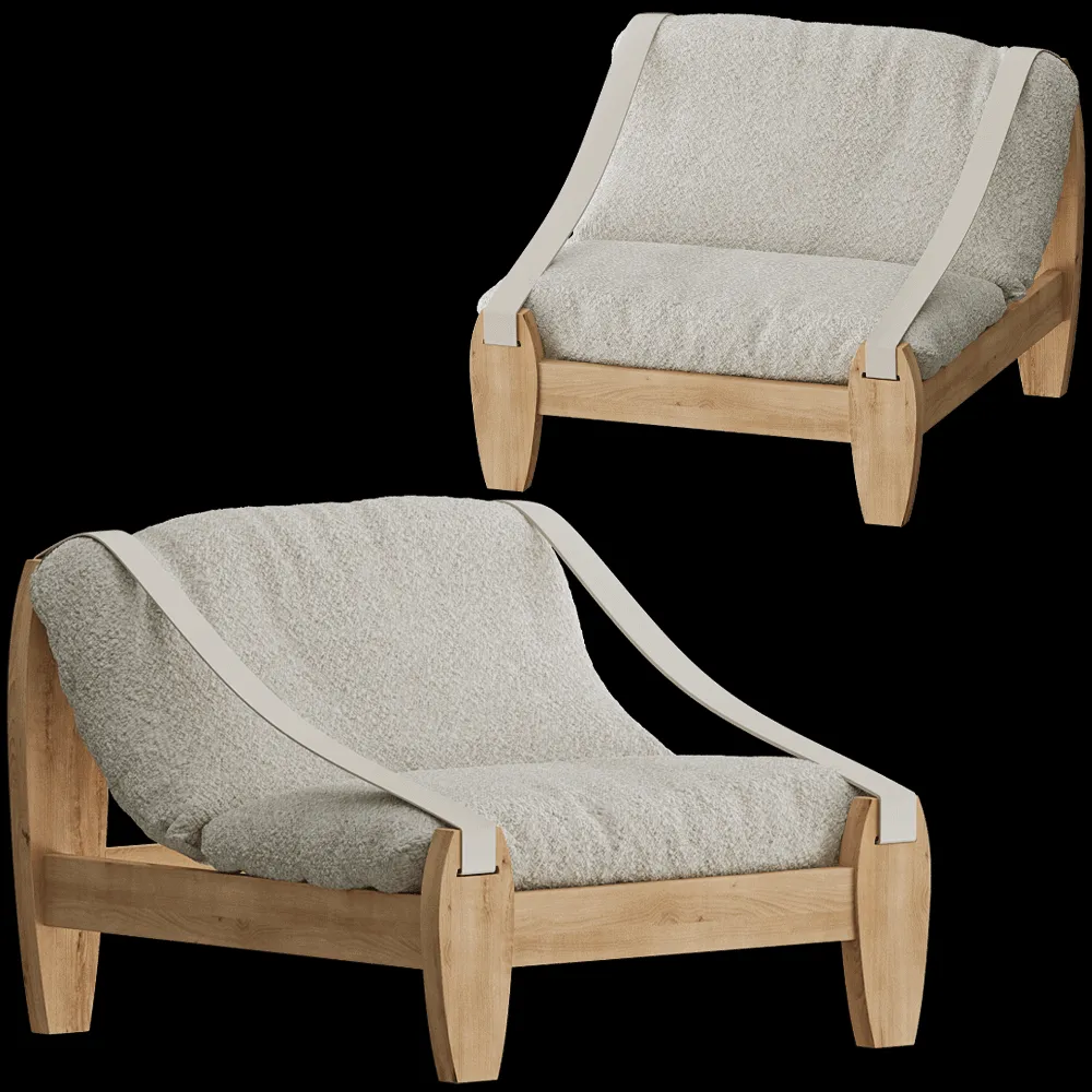 Modenature – Armchair CUTTLEBONE 3ds Max