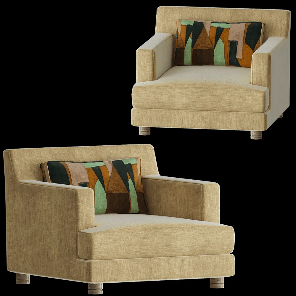 Modenature – Armchair MONTAIGNE 3ds Max