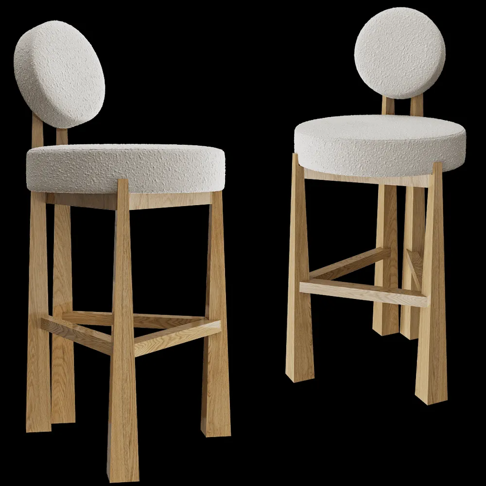 Modenature – Bar stool MASAI 3ds Max
