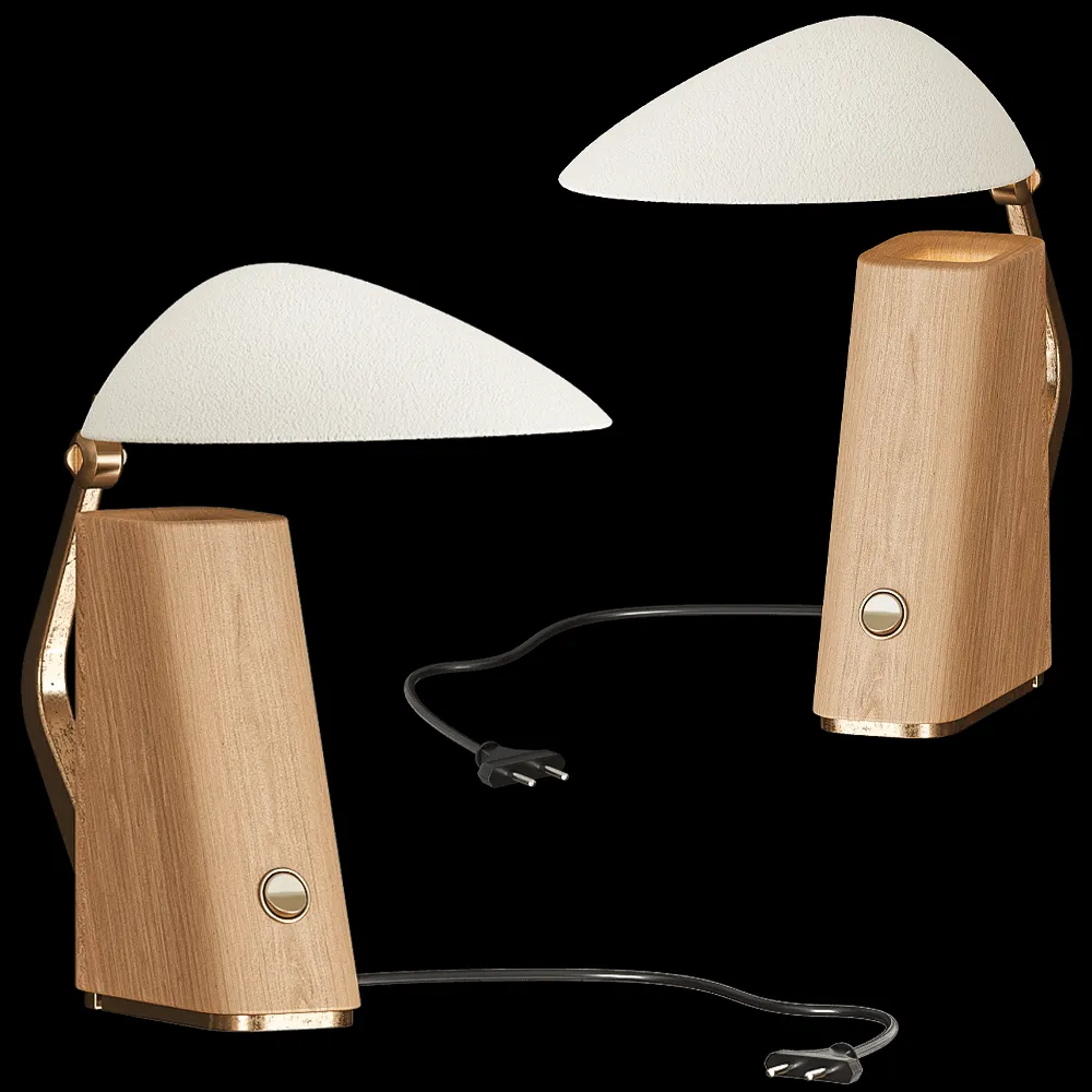 Modenature – Table lamp Akile wood 3ds Max