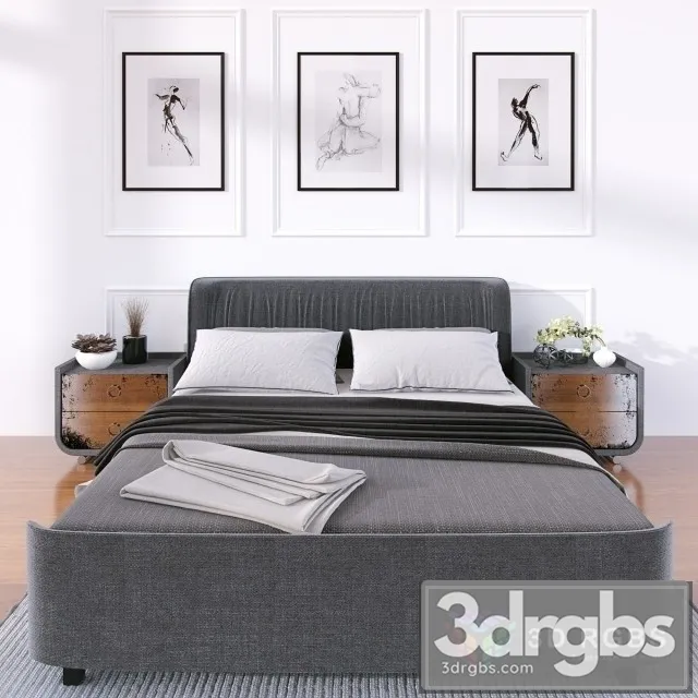 Moderm Fabric Bed 2 3dsmax Download