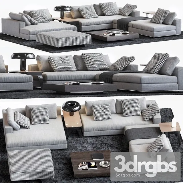 Moderm Fabric Sofa Set 3dsmax Download