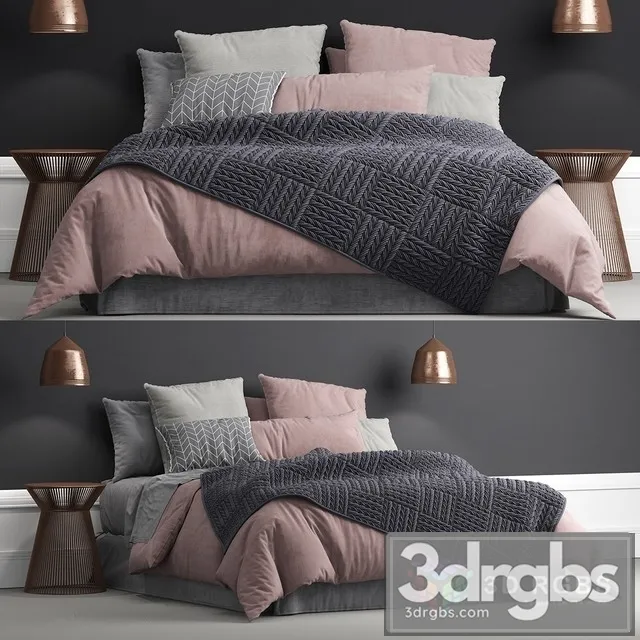 Moderm Pink Bed 3dsmax Download