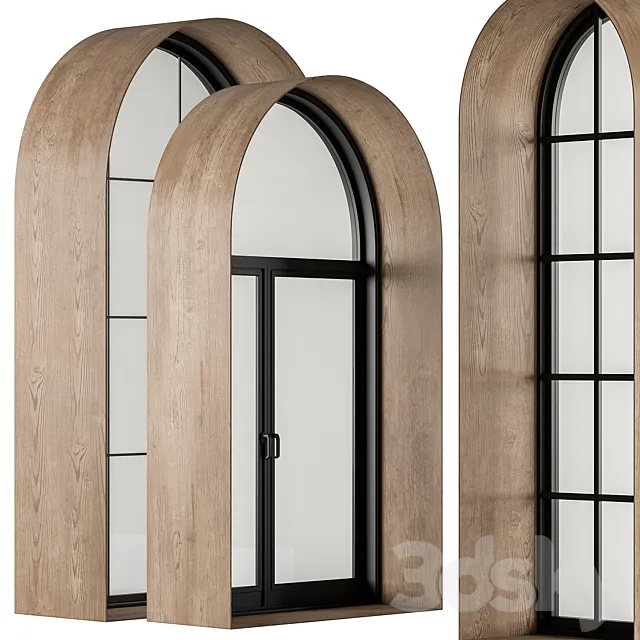 Modern Arched Windows Set 22 3DS Max Model