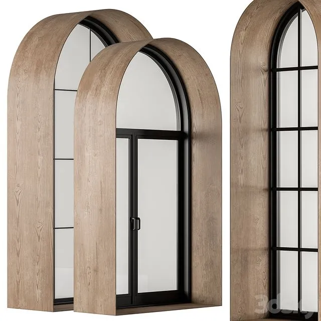 Modern Arched Windows Set 22 3dsMax Model