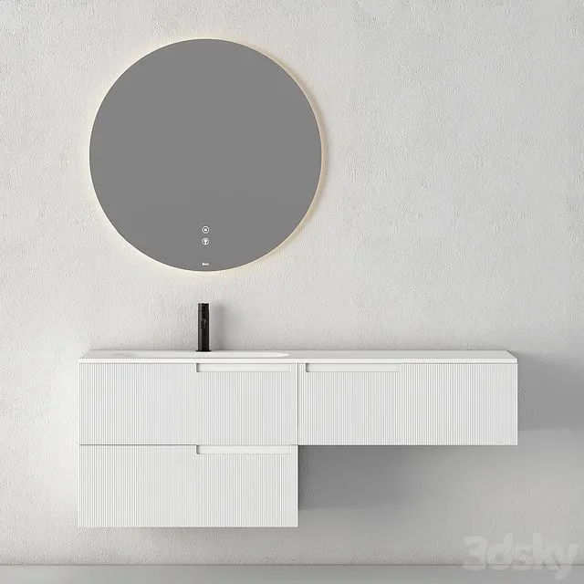 Modern Bathroom Cabinet No. 072- Fiora Snergy Serie 2 3dsMax Model
