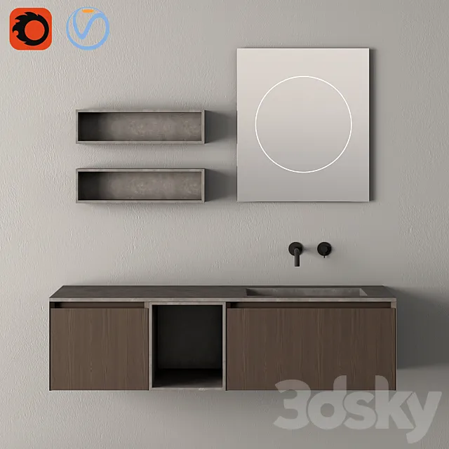 Modern Bathroom Cabinet | No. 085 | Rexa design 3DS Max Model