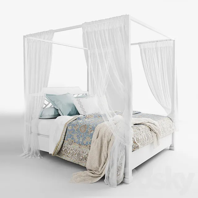 Modern Bed 2018 Set 02 3ds Max