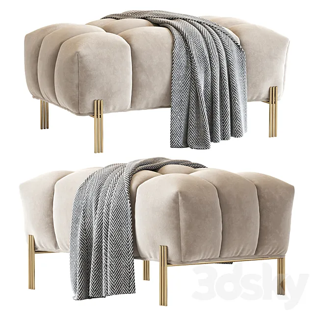 Modern Bench Sienna 3DS Max Model