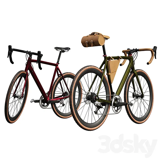 Modern bicycle in two shades 3DSMax File