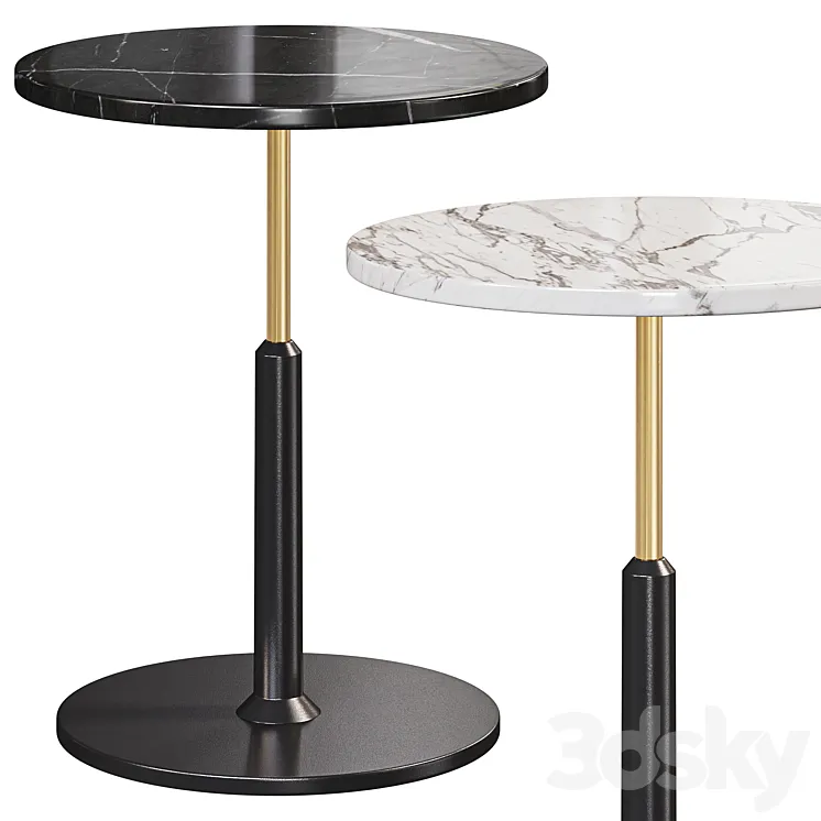 Modern Black Round Bar Table 3DS Max
