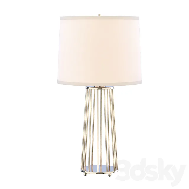 Modern Carousel Table Lamp In Soft Silver 3DSMax File