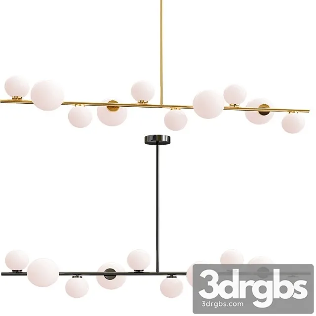 Modern chandelier led gold black bar
