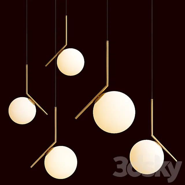 Modern chandelier lighting 3ds Max