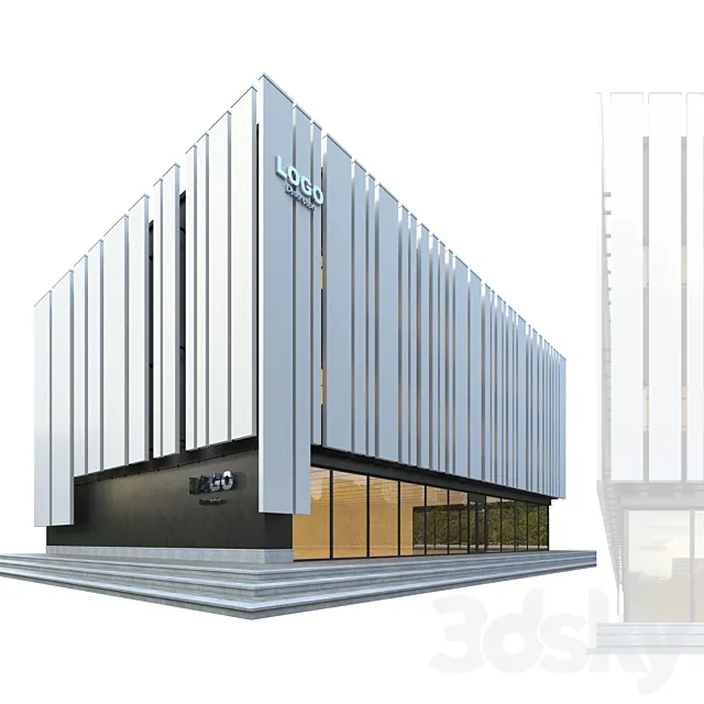 Modern Commercial Building No 2 3DS Max Model