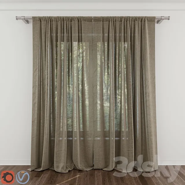 Modern Curtain №10 3ds Max