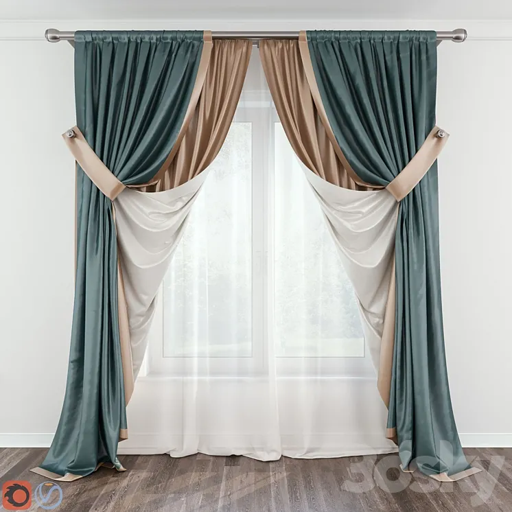 Modern Curtain №8 3DS Max