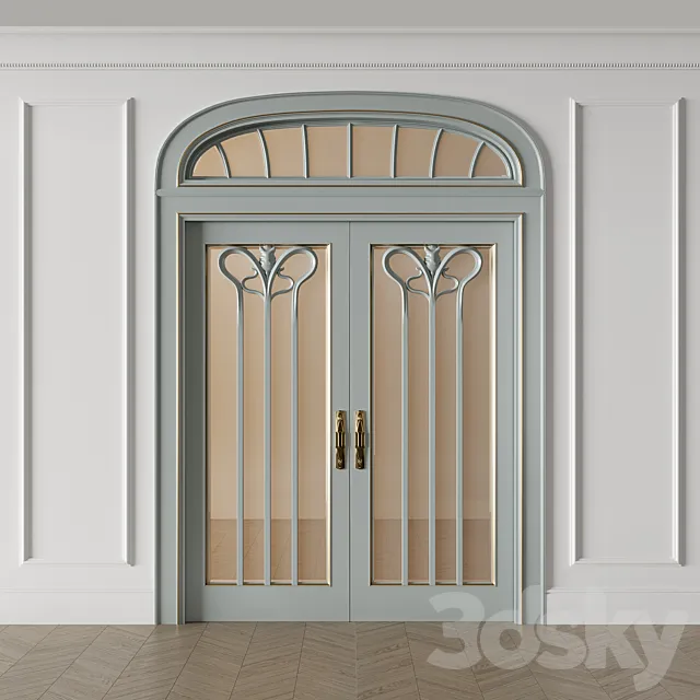 Modern door 3ds Max