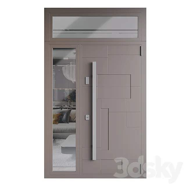 Modern entrance door 01 3dsMax Model