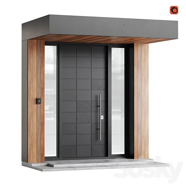 Modern entrance door 02 3dsMax Model