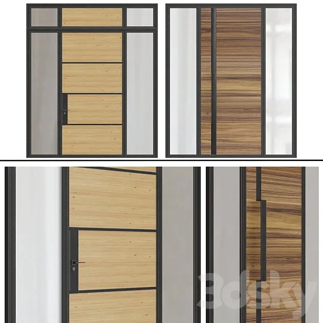 Modern entrance doors 3ds Max