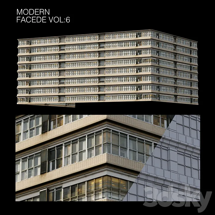 Modern facade_vol6 3DS Max