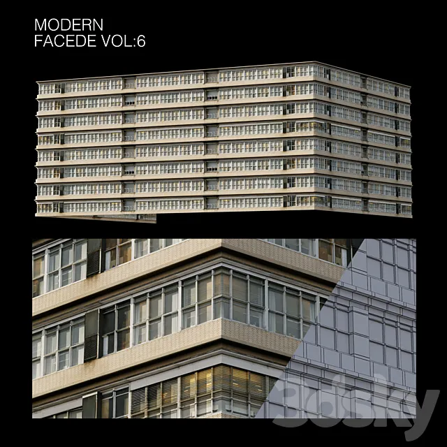 Modern facade_vol6 3DSMax File