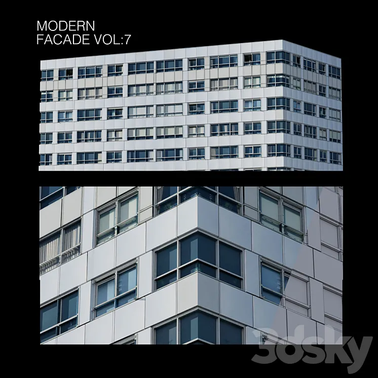 Modern facade_vol7 3DS Max