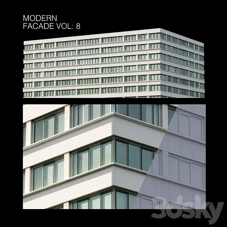 Modern facade_vol8 3DS Max
