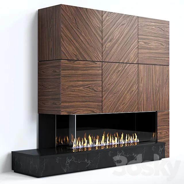 Modern fireplace 13 3DSMax File