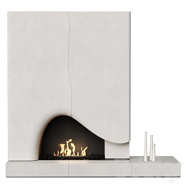 Modern Fireplace 3dsMax Model