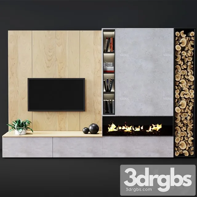 Modern fireplace 4 3dsmax Download