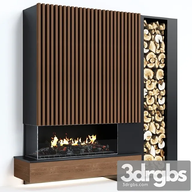 Modern fireplace 8 3dsmax Download