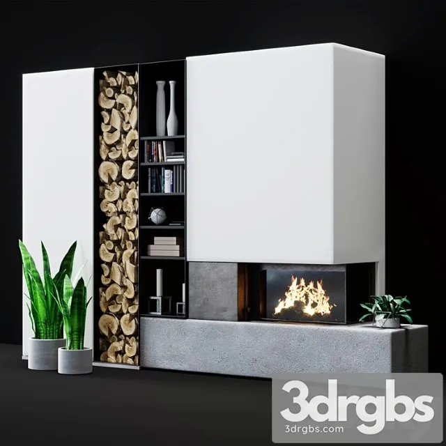 Modern fireplace_2 3dsmax Download