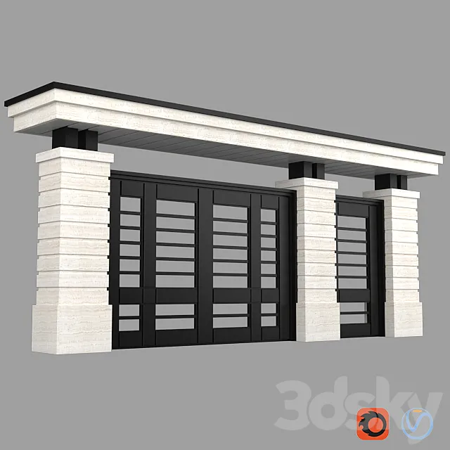 Modern gate 3DS Max Model