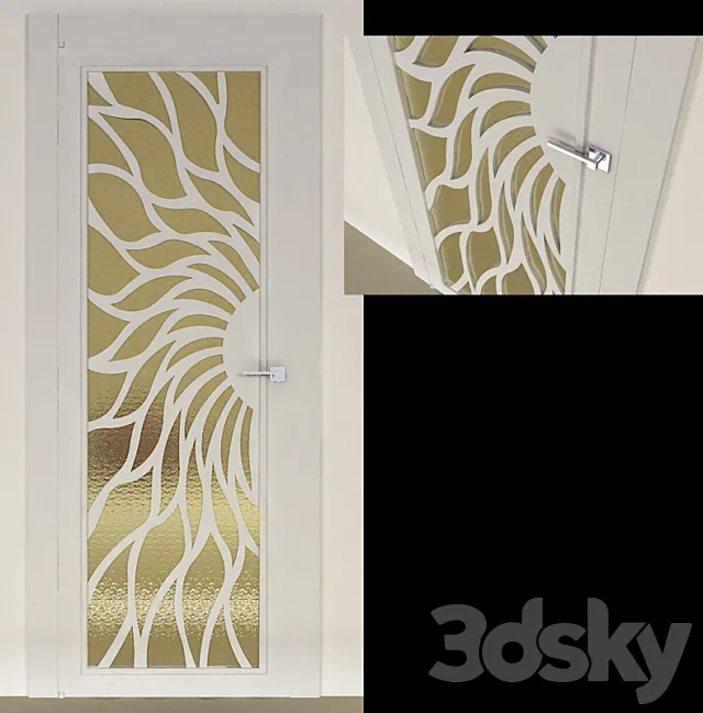 modern glass door 3DS Max Model