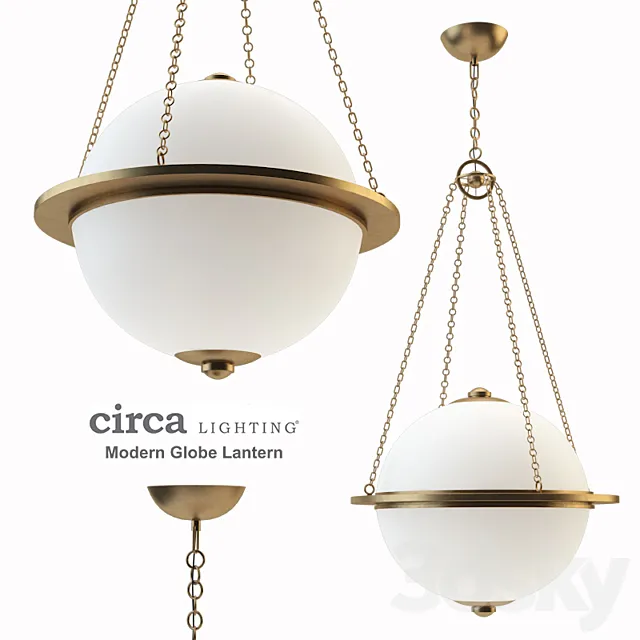 Modern Globe Lantern 3ds Max
