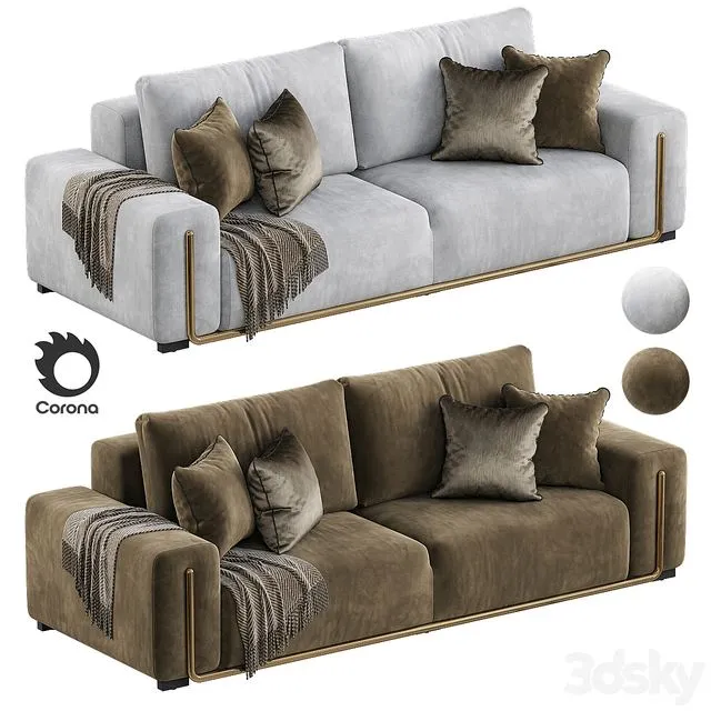 Modern gray sofa 3dsMax Model