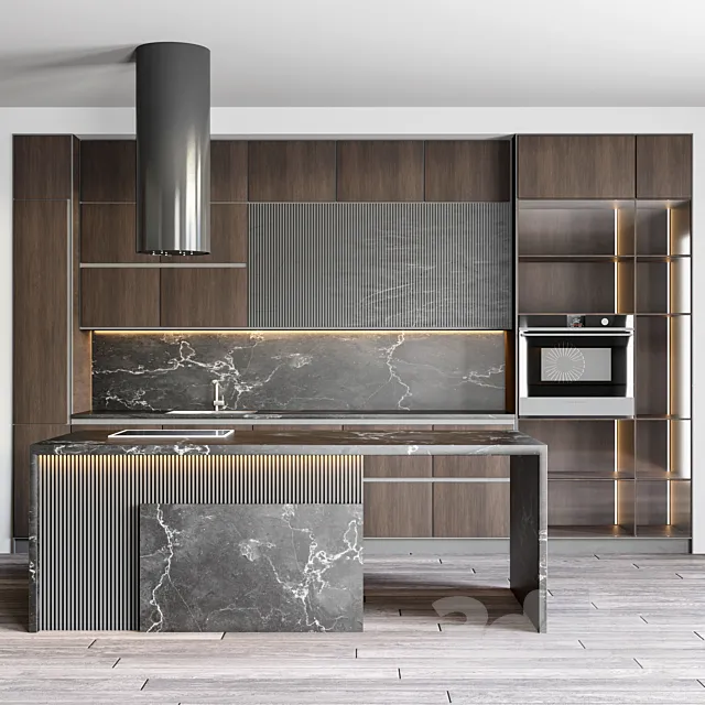 Modern kitchen 1 3ds Max