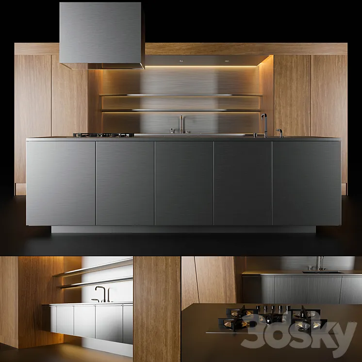 Modern kitchen 1 3DS Max Model
