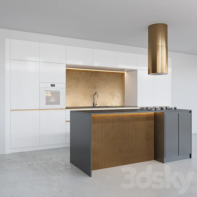 Modern kitchen 12 3ds Max